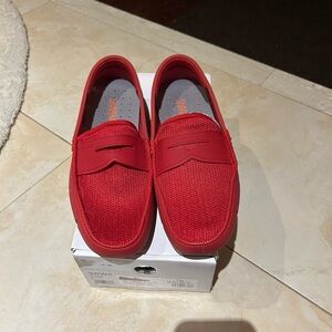 Swims Vibrant Red Mesh Loafers